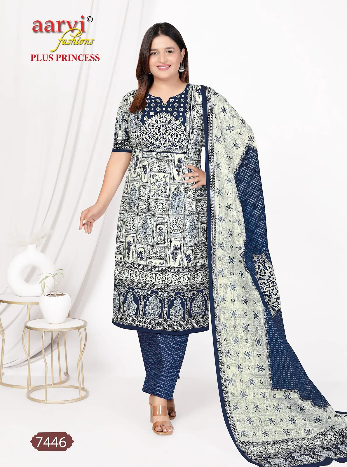 Plus Princess Vol 4 By Aarvi Printed Cotton Readymade Dress Exporters In India